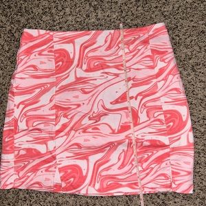 Swirly mini skirt
